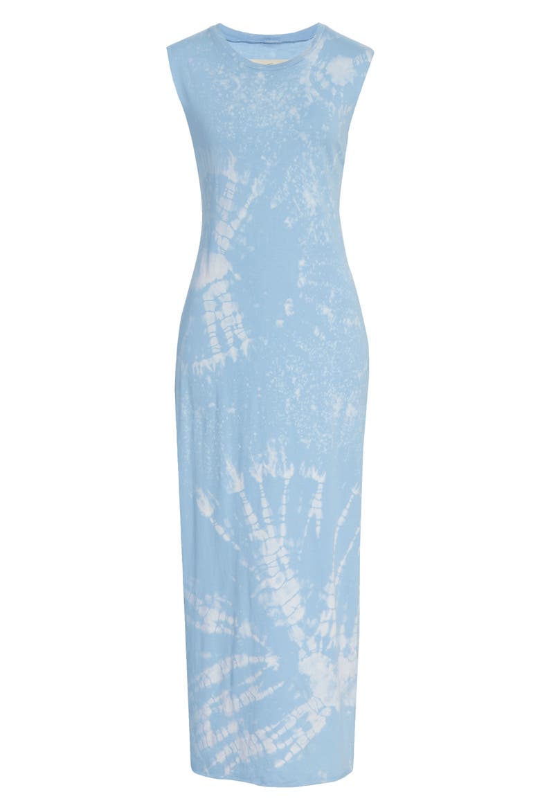 Tie Dye Muscle Maxi Dress, Alternate, color, BLUE TIE DYE