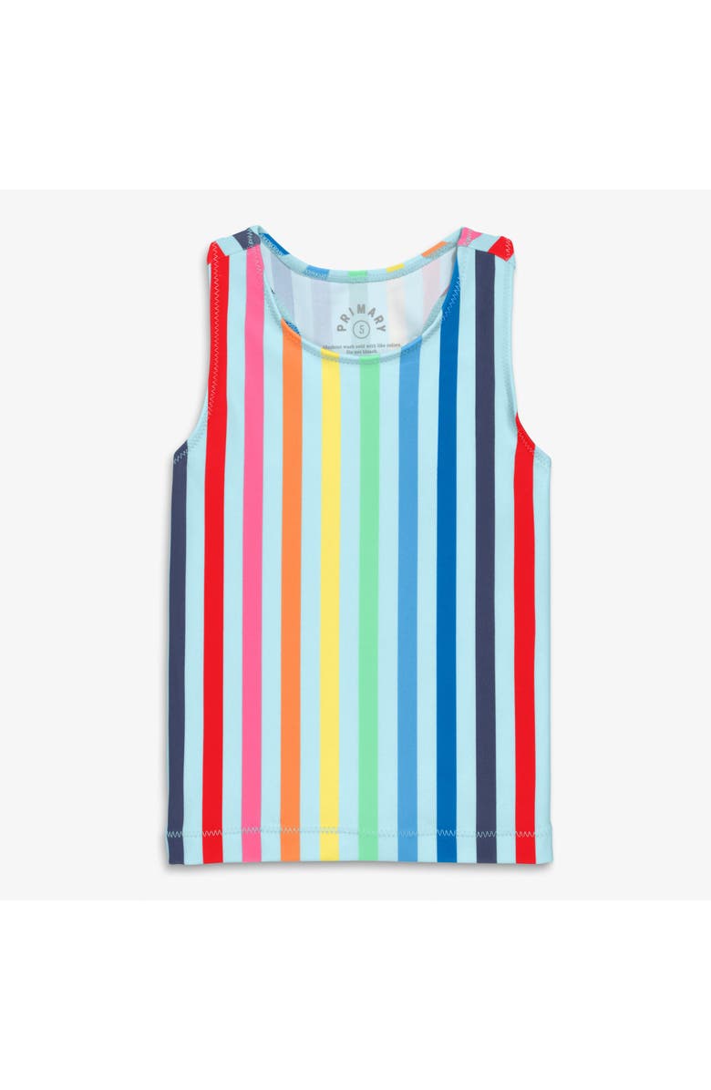 Primary Kids Swim Tank, Main, color, Mist Spring Stripe