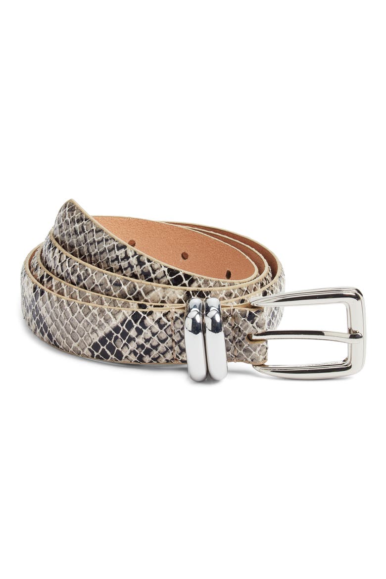 Katie Snakeskin Embossed Belt, Alternate, color, NATURAL SNAKE
