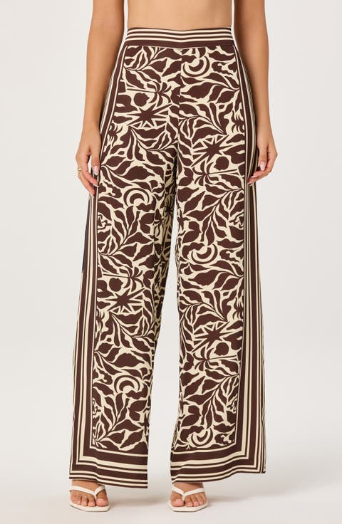 Eva Print Wide Leg Pants