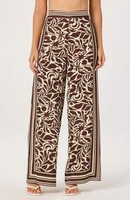 ASTR the Label Eva Print Wide Leg Pants