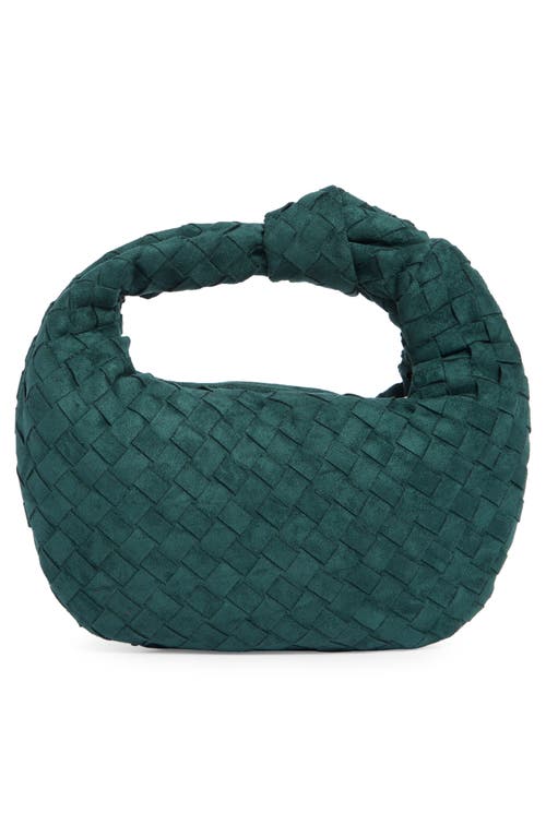 Urban Expressions Handbags Woven Faux Suede Clutch In Green