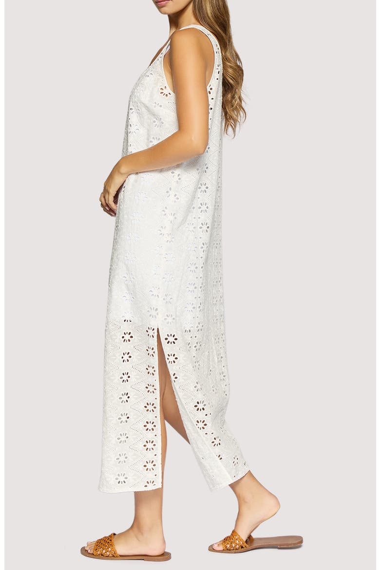 Dolce Marina Eyelet Lace Maxi Dress, Alternate, color, WHITE