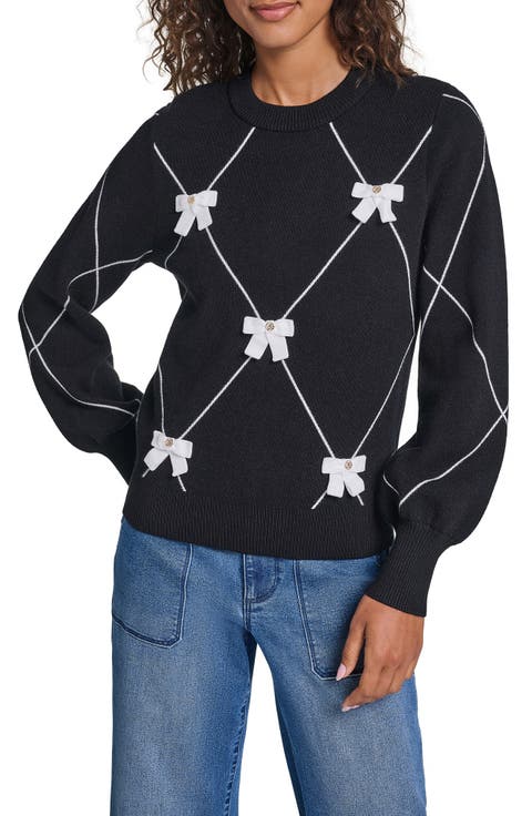 Argyle Bow Sweater