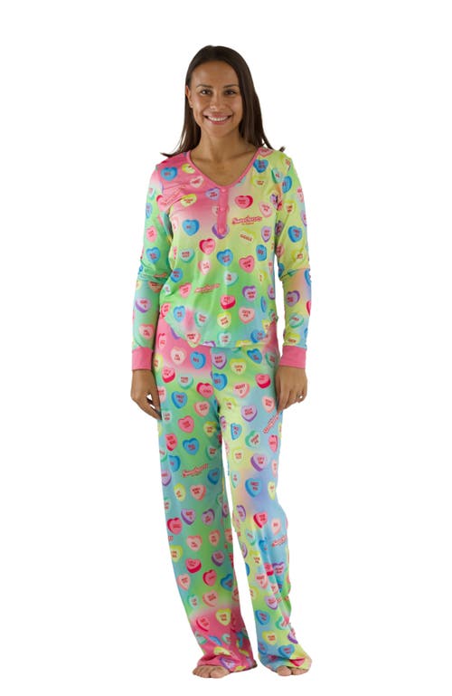 Mia Belle Girls Sweethearts X Mia Belle You+me Pastel Pajama In Multicolor
