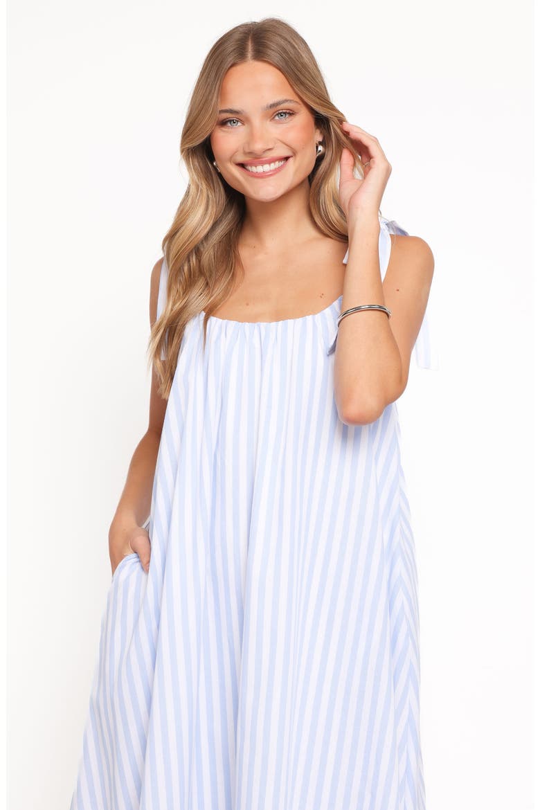 Amber Striped Cotton Maxi Dress, Alternate, color, PALE BLUE STRIPE