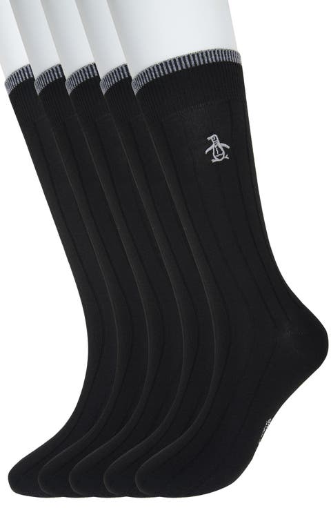 Assorted 5-Pack Rib Dress Socks