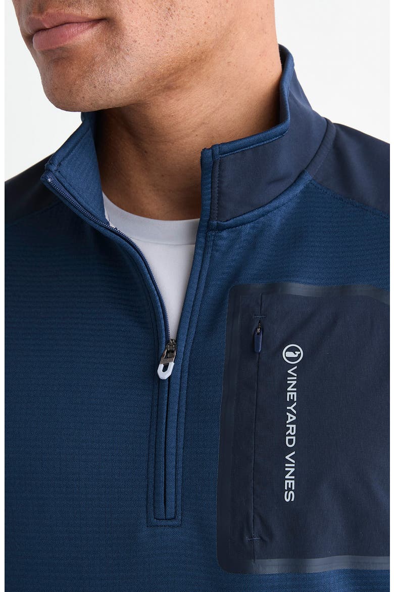 Grid-Tech Quarter Zip Pullover, Alternate, color, BLUE BLAZER