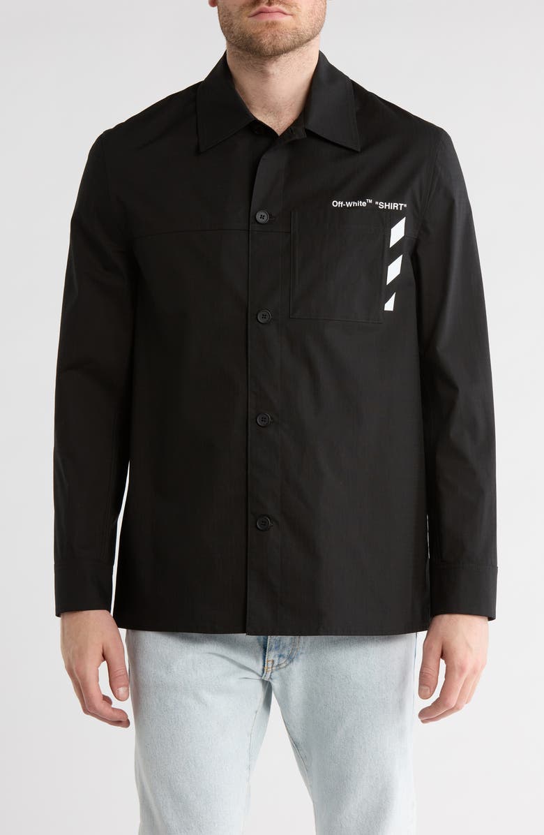 Off-White Diagonal Pocket Overshirt, Main, color,