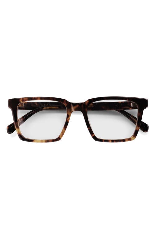 Eyebobs Rabble Rouser 55mm Blue Light Blocking Rectangular Reading Glasses In Brown
