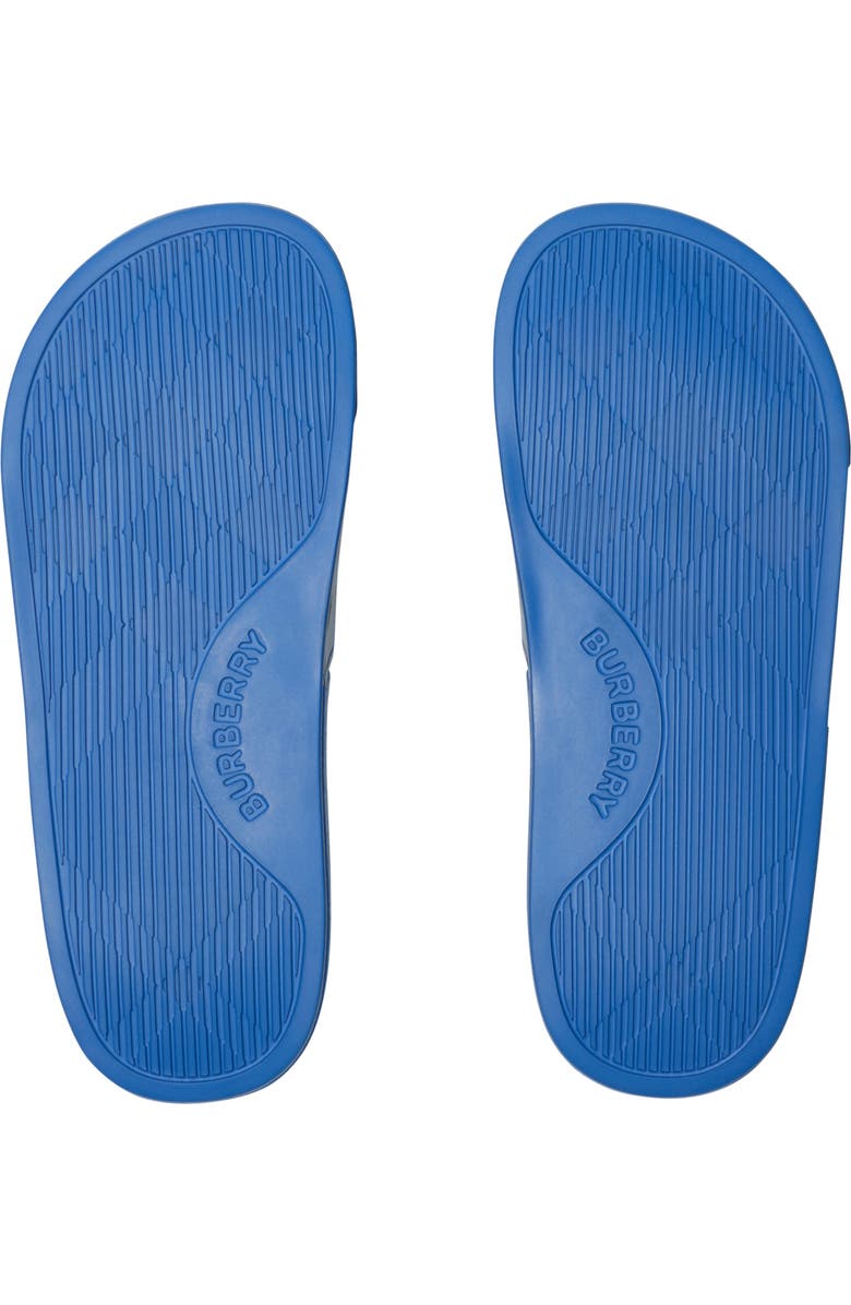 Burberry Check Slides, Alternate, color, Hyacinth Blue