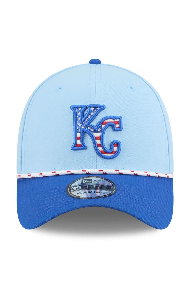 New Era Men's New Era Light Blue/Blue Kansas City Royals 2025 Fourth of July 39THIRTY Flex Hat, Alternate, color, 
