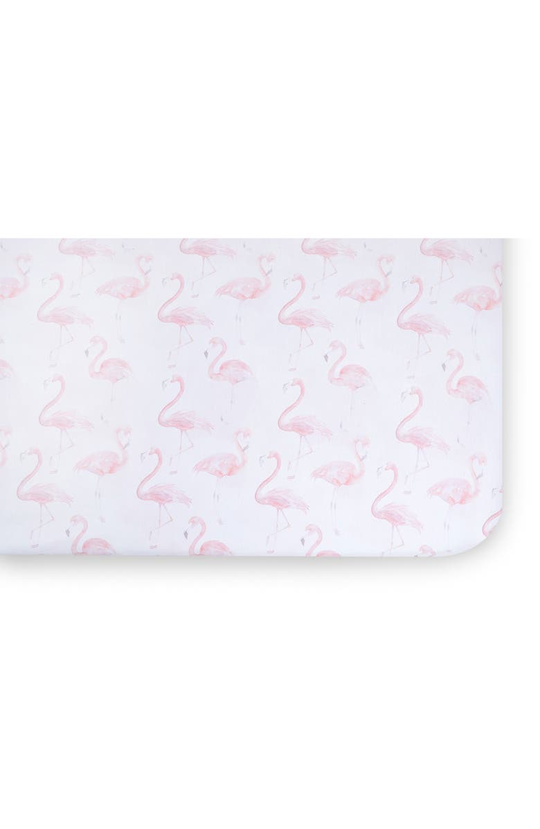 Oilo Flamingo Cuddle Blanket, Crib Skirt & Crib Sheet Set, Alternate, color, 