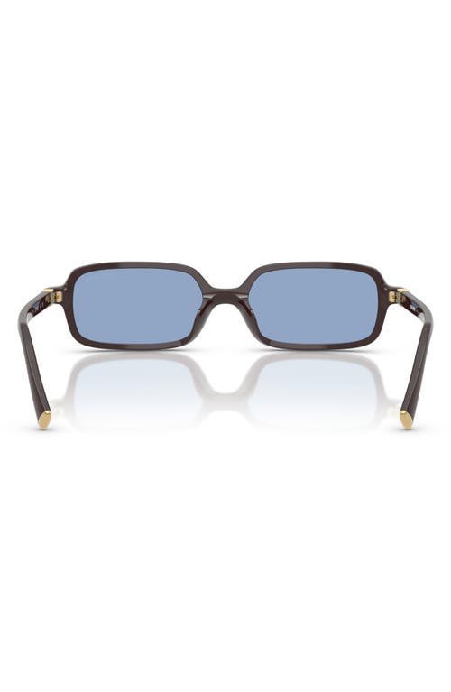 Miu Miu 52mm Rectangular Sunglasses In Light Blue