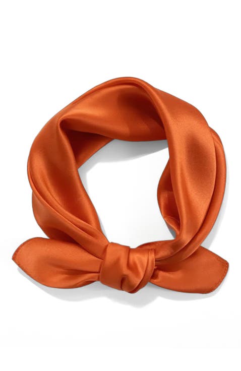 Pure Silk Solid Color Square Scarf