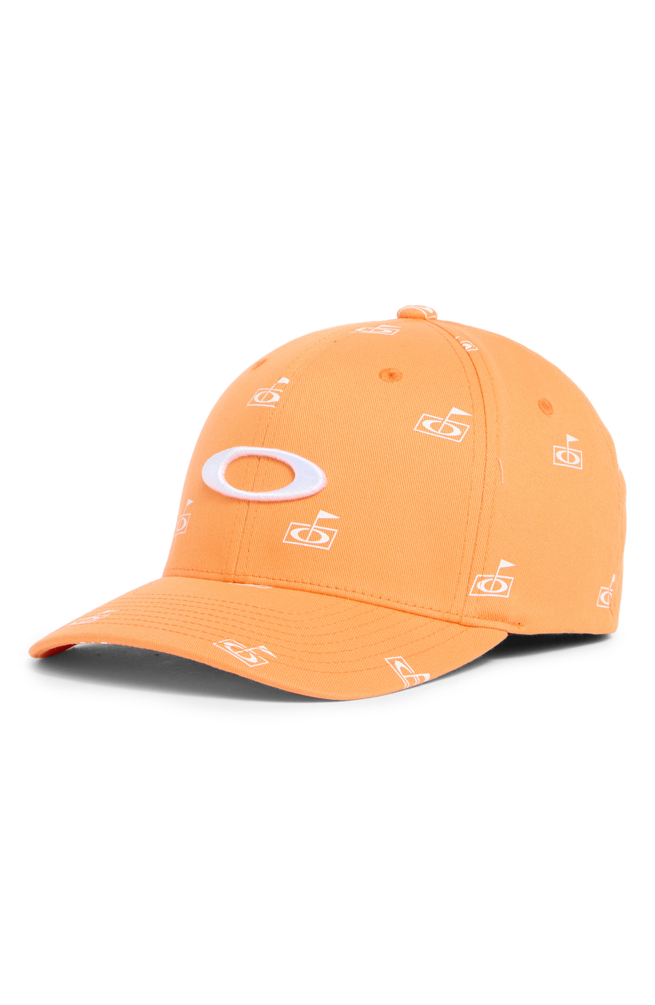 Oakley Flag Logo Baseball Cap In Soft Orange