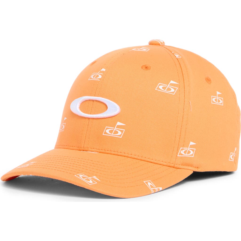 Oakley Flag Logo Baseball Cap In Soft Orange