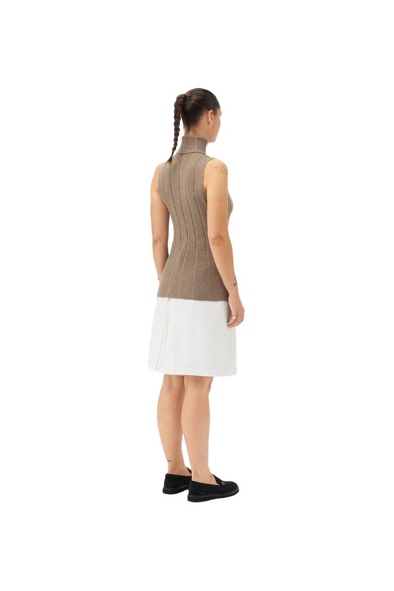 T-Neck Cashmere Top, Alternate, color, taupe