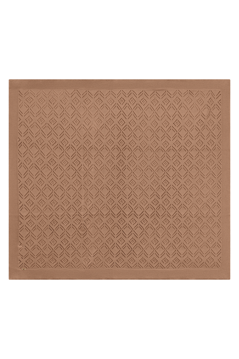 Pointelle Knit Blanket, Main, color, Maple Sugar