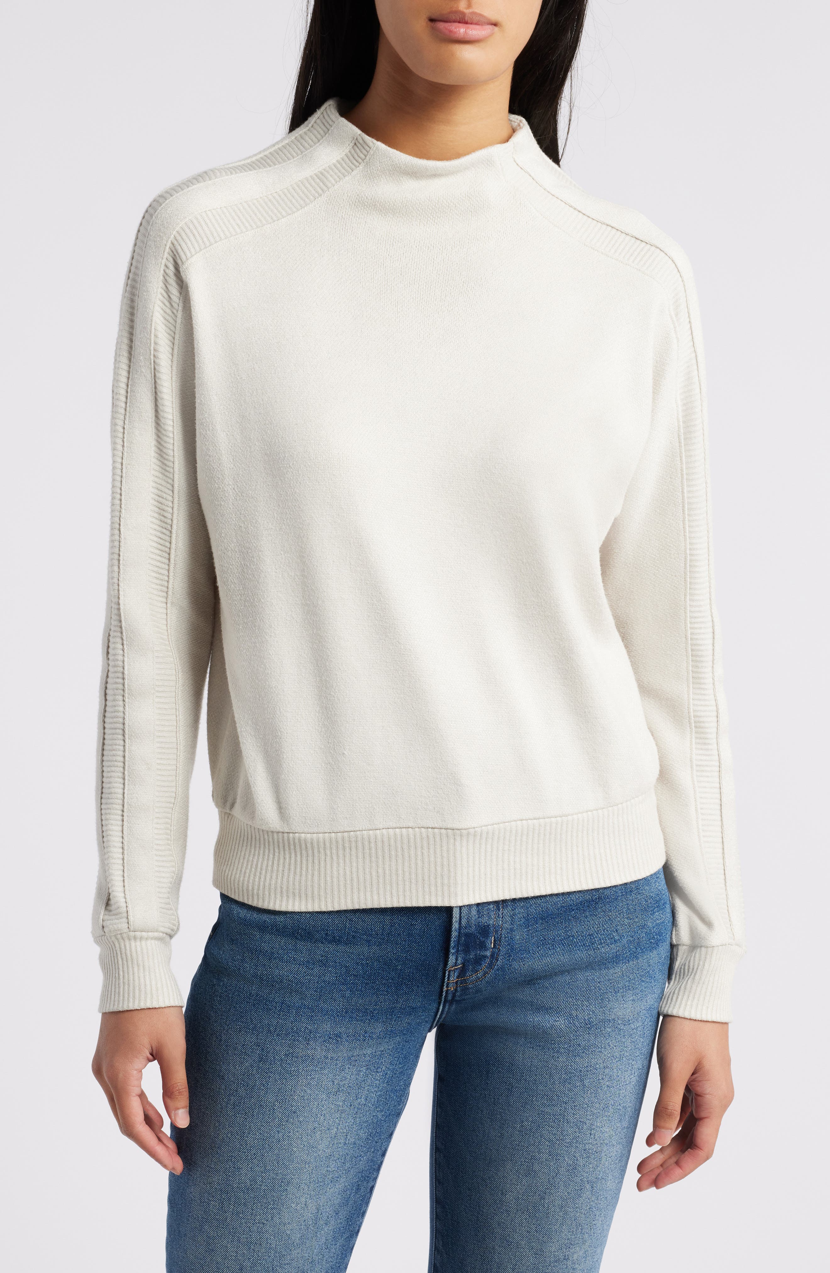 Wit & Wisdom Funnel Neck Knit Top