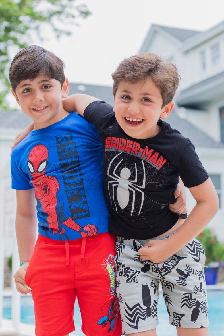 Spider-man 4-pack Short Sleeve Tees (toddler, Little Kid & Big Kid), Alternate, color, Red Blue Black White