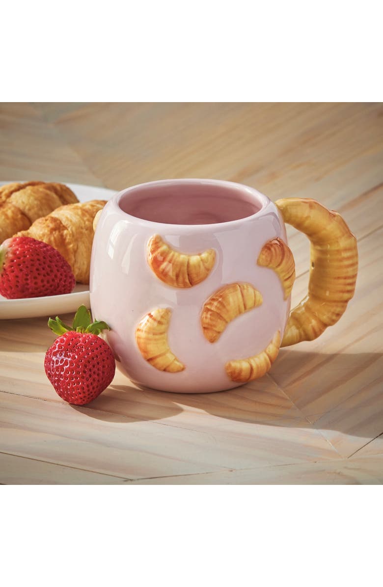 tag Croissant Mug Earthenware 17 oz Multi 4.11 x 4.11 x 3.8 in, Alternate, color, Multicolored