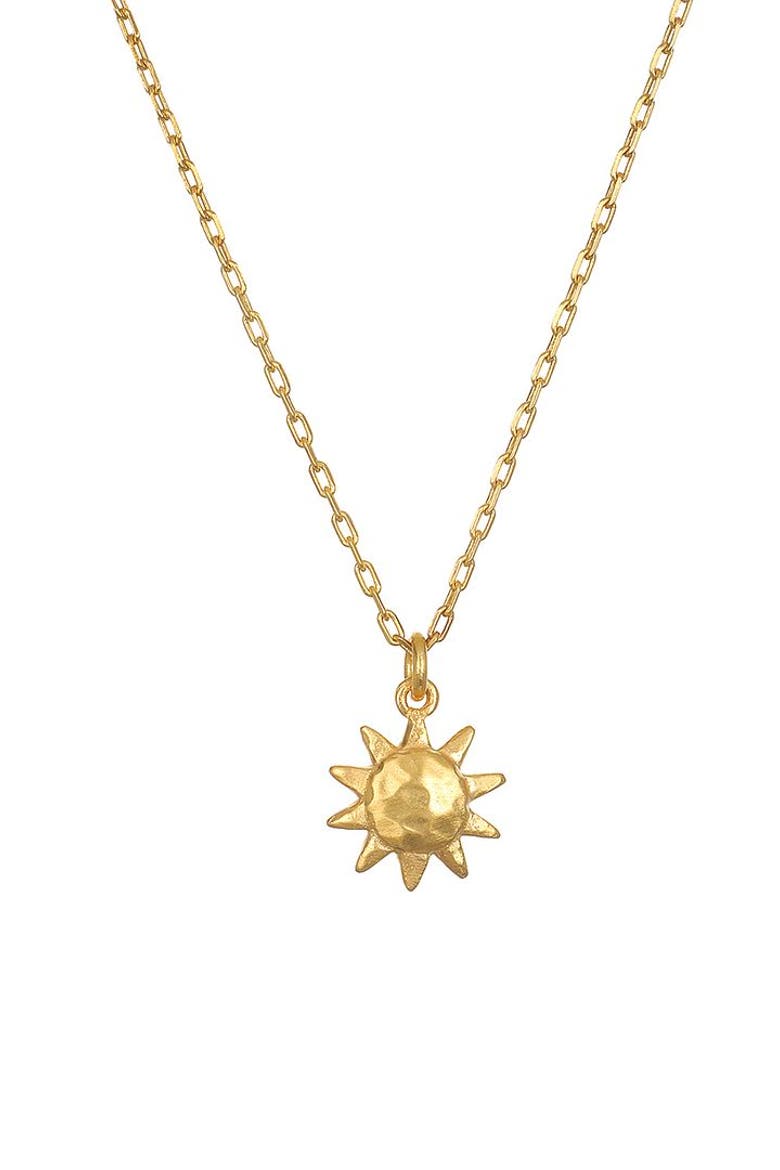 Here Comes the Sun Necklace, Main, color, Gold