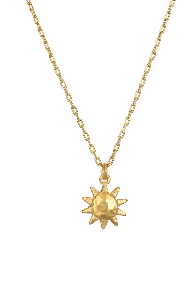 Satya Jewelry Here Comes the Sun Necklace, Main, color, Gold