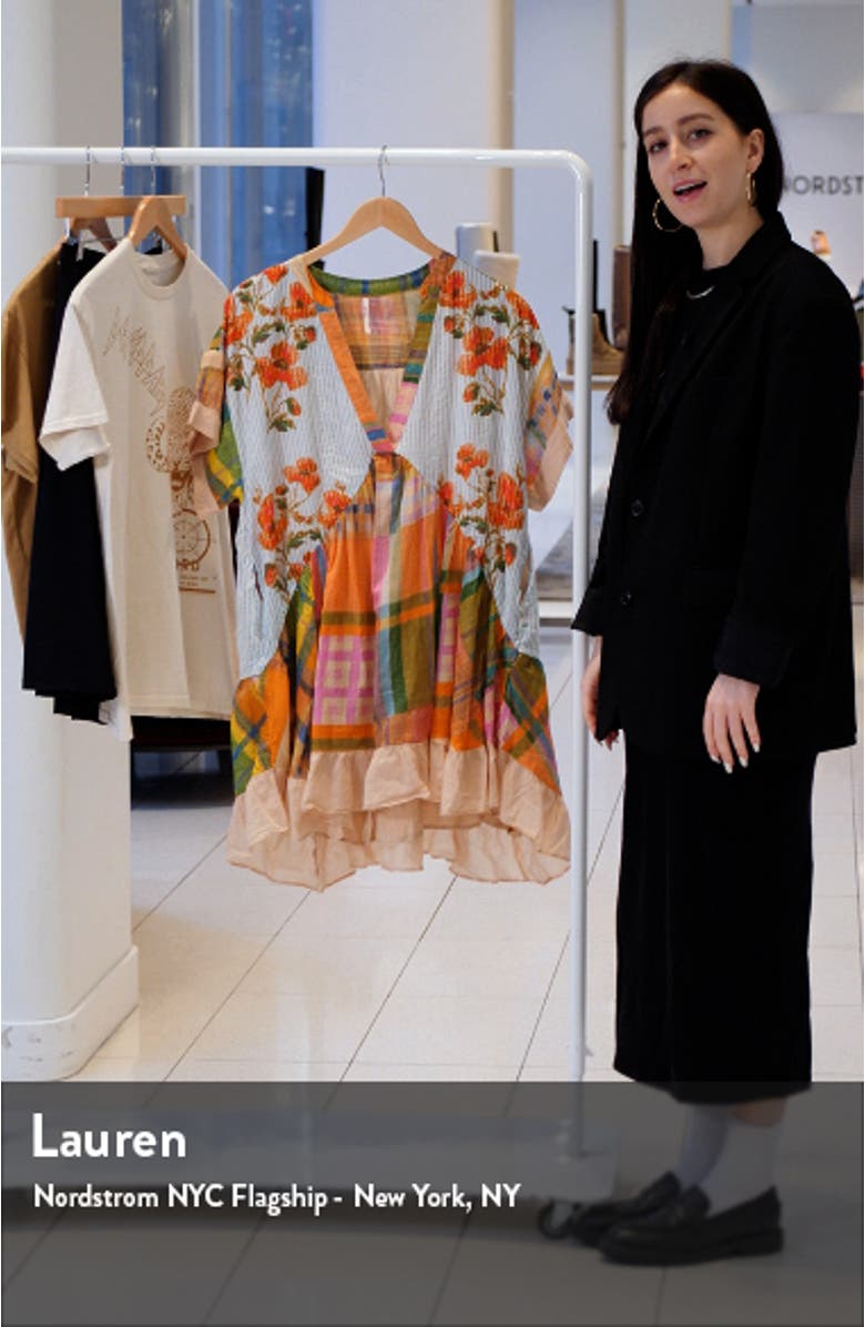 Agnes Print Tiered Ruffle Minidress, sales video thumbnail