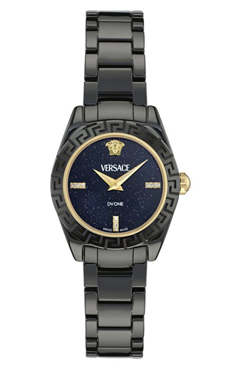 DV One Mini Diamond Ceramic Bracelet Watch, 28mm