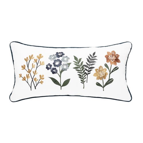 Carol & Frank Retro Botanical Throw Pillow, 12" X 24" In Green