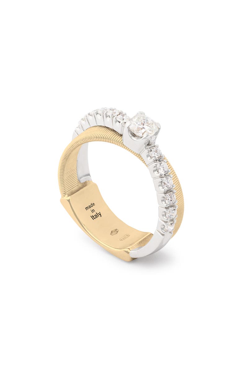 Marco Bicego Masai 18K Gold Coil & Diamond Double Band Ring, Main, color,