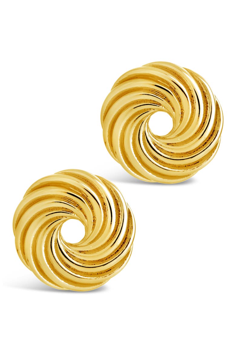 Cruller Stud Earrings, Alternate, color, GOLD