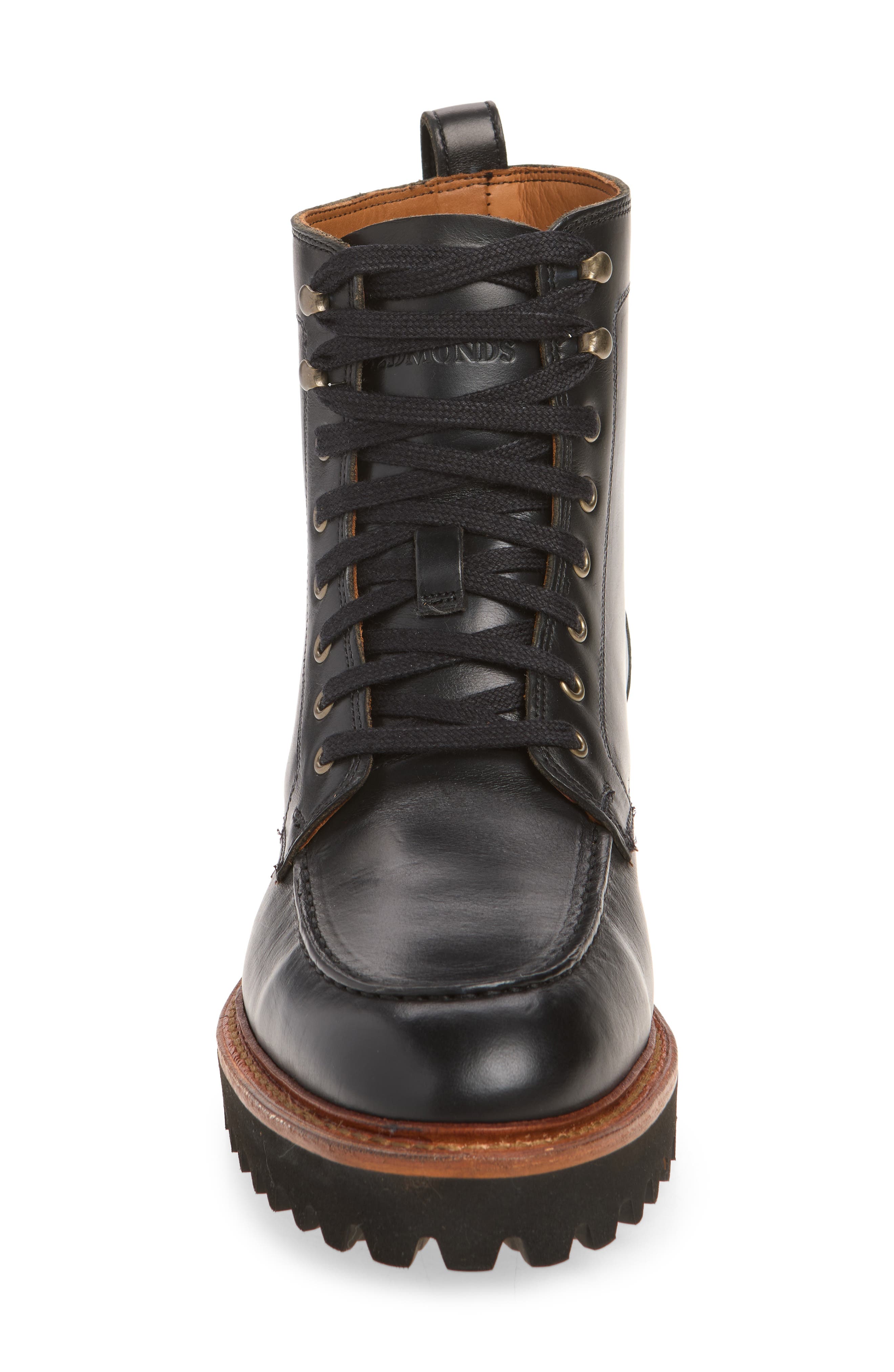 Powell Apron Toe Boot, Alternate, color, BLACK