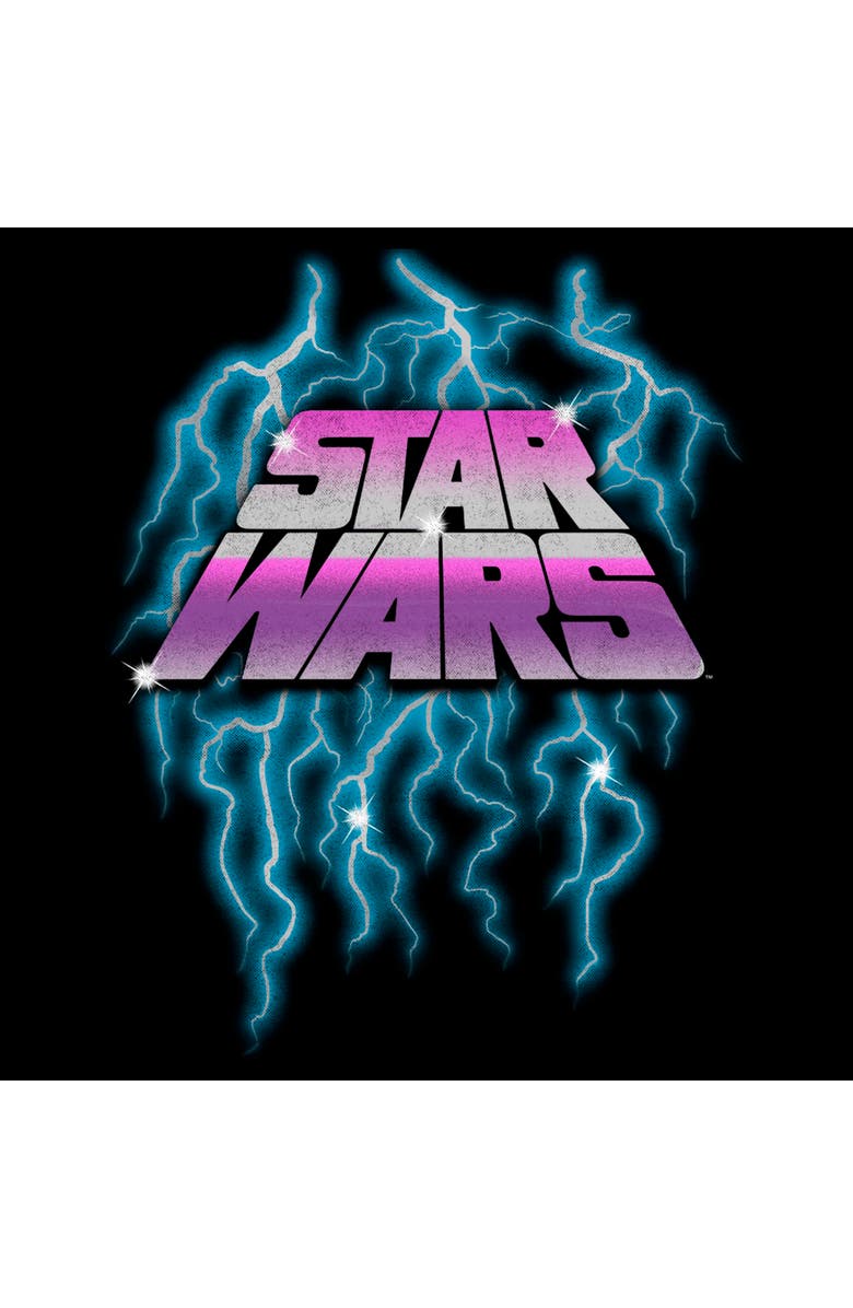 Star Wars Men's Star Wars Lightning Logo Graphic T-Shirt, Alternate, color, Black