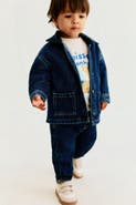 H&M Denim Jacket With Corduroy Collar