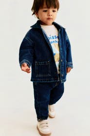 H&M Denim Jacket With Corduroy Collar