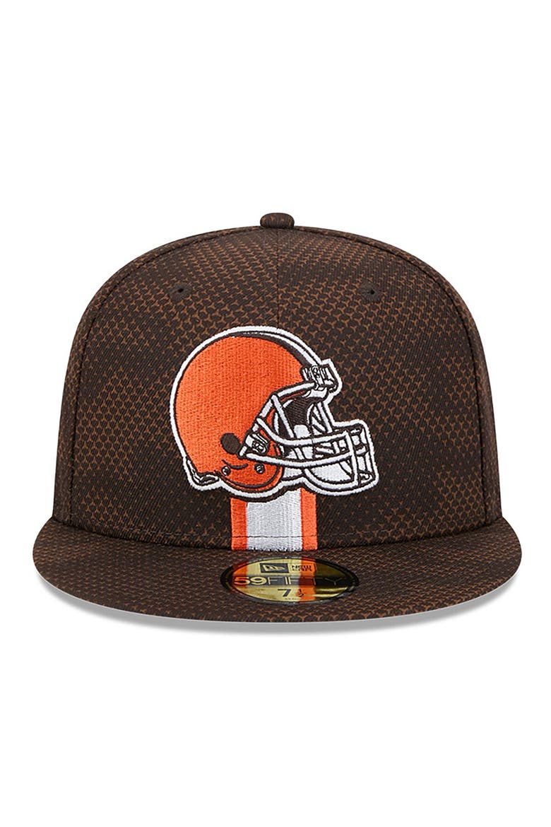 Men's New Era  Brown Cleveland Browns 2024 Sideline 59FIFTY Fitted Hat, Alternate, color, Brown