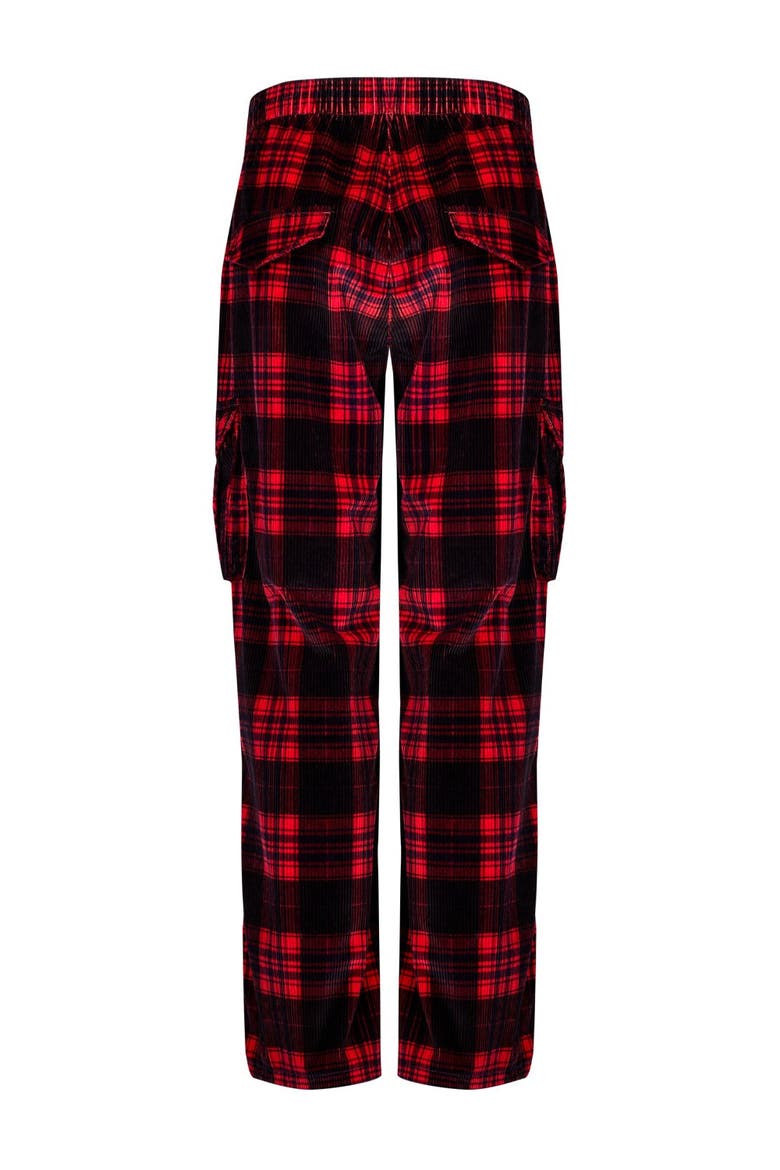 Pure Cotton Your *Itch Plaid Cargo Pant, Alternate, color, Red