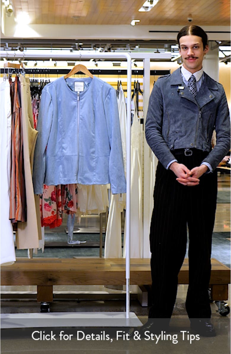 Peplum Faux Suede Jacket, sales video thumbnail