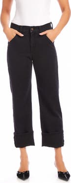 FIFTEEN TWENTY Clara High Waist Cuffed Crop Straight Leg Jeans