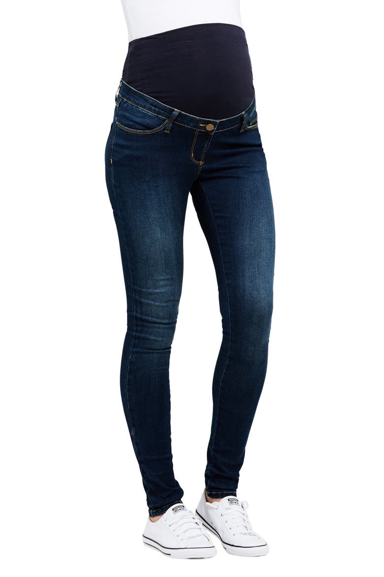 Rebel Skinny Leg  Maternity Denim Jegging, Alternate, color, INDIGO