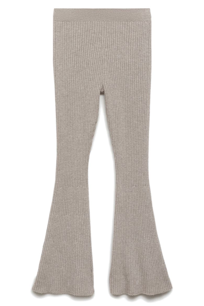 Rib Flare Leg Pants, Alternate, color, LIGHT/ PASTEL GREY