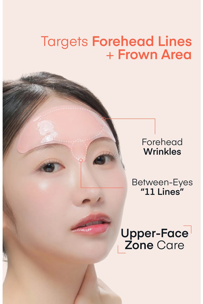 Retinol PDRN Forehead Wrinkle Gel Patch, Alternate, color, Pink