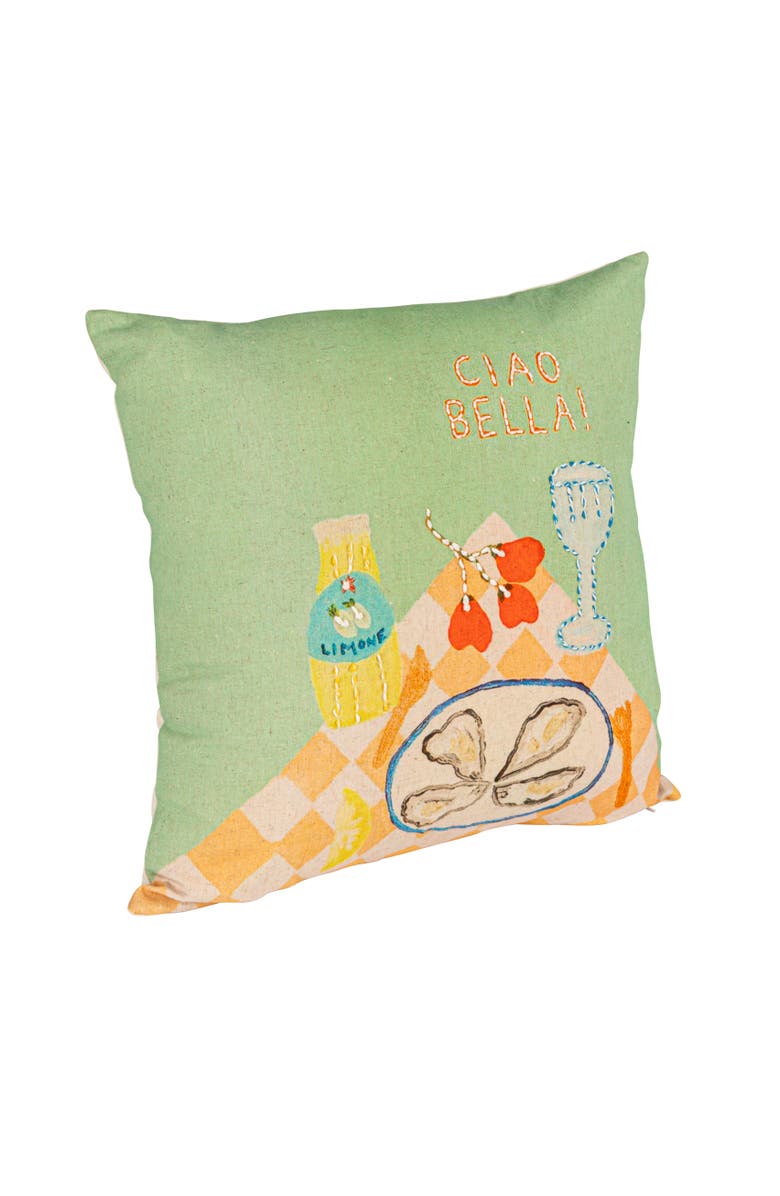 Storied Home Ciao Bella Tablescape Pillow, Multicolor, Main, color, Blue