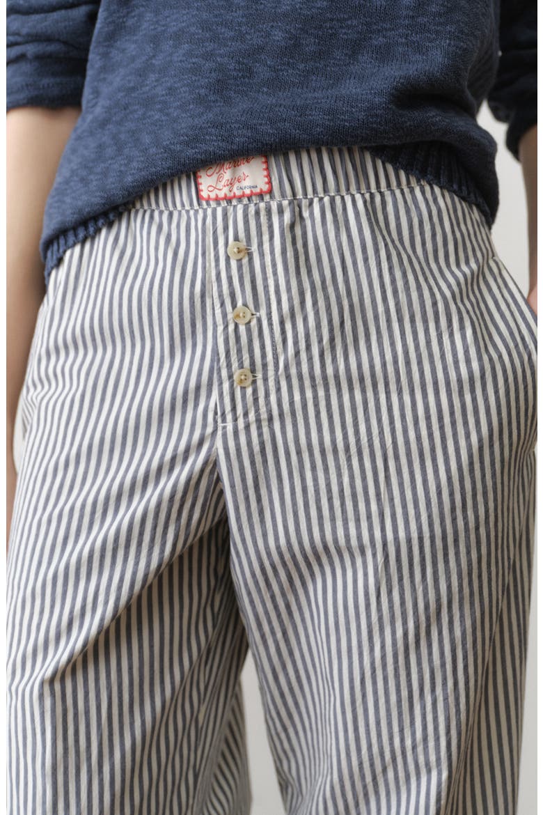 Stripe Pima Cotton Boxer Pants, Alternate, color, BLUE STRIPE
