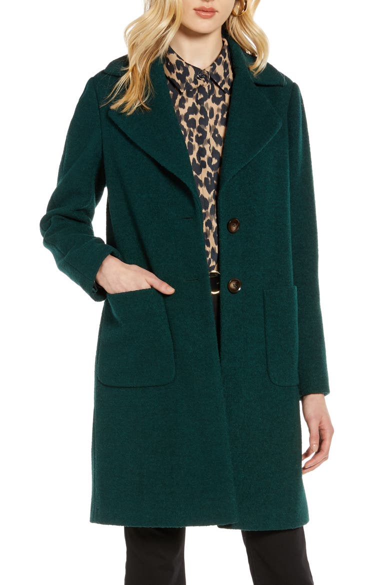 Patch Pocket Coat, Main, color, JADE GREEN