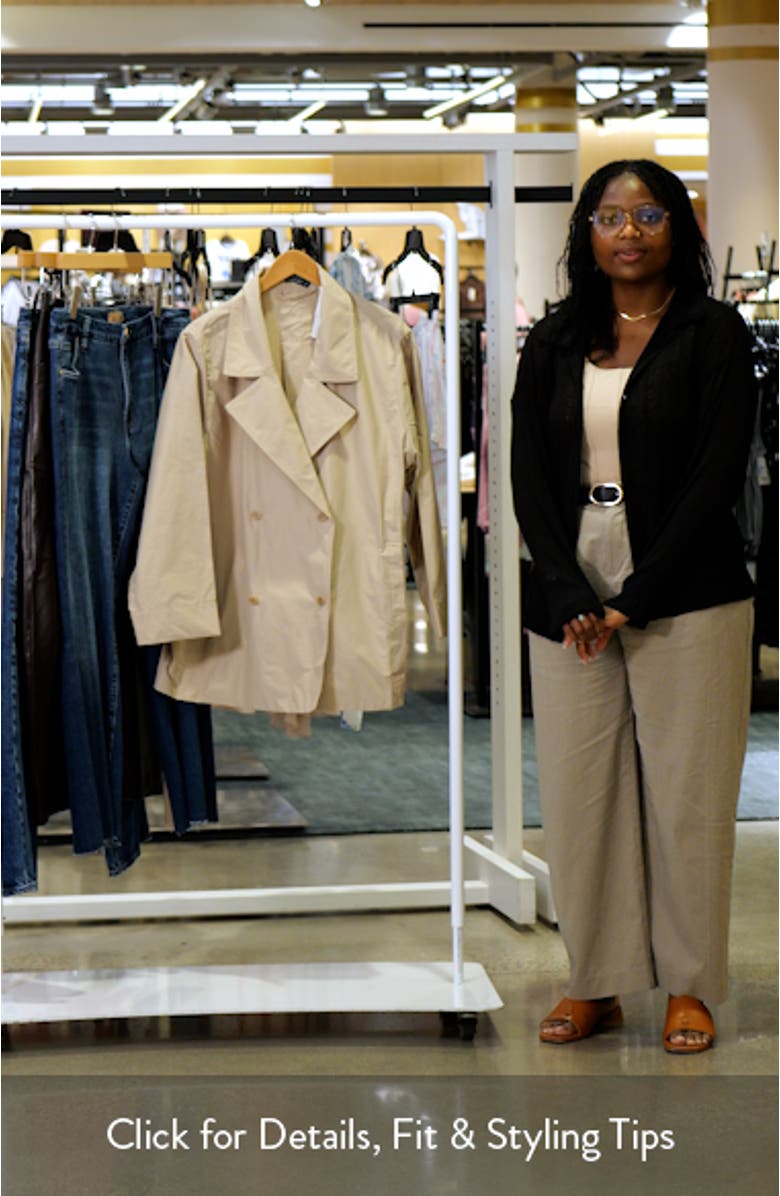 Organic Cotton Blend Crop Trench Coat, sales video thumbnail