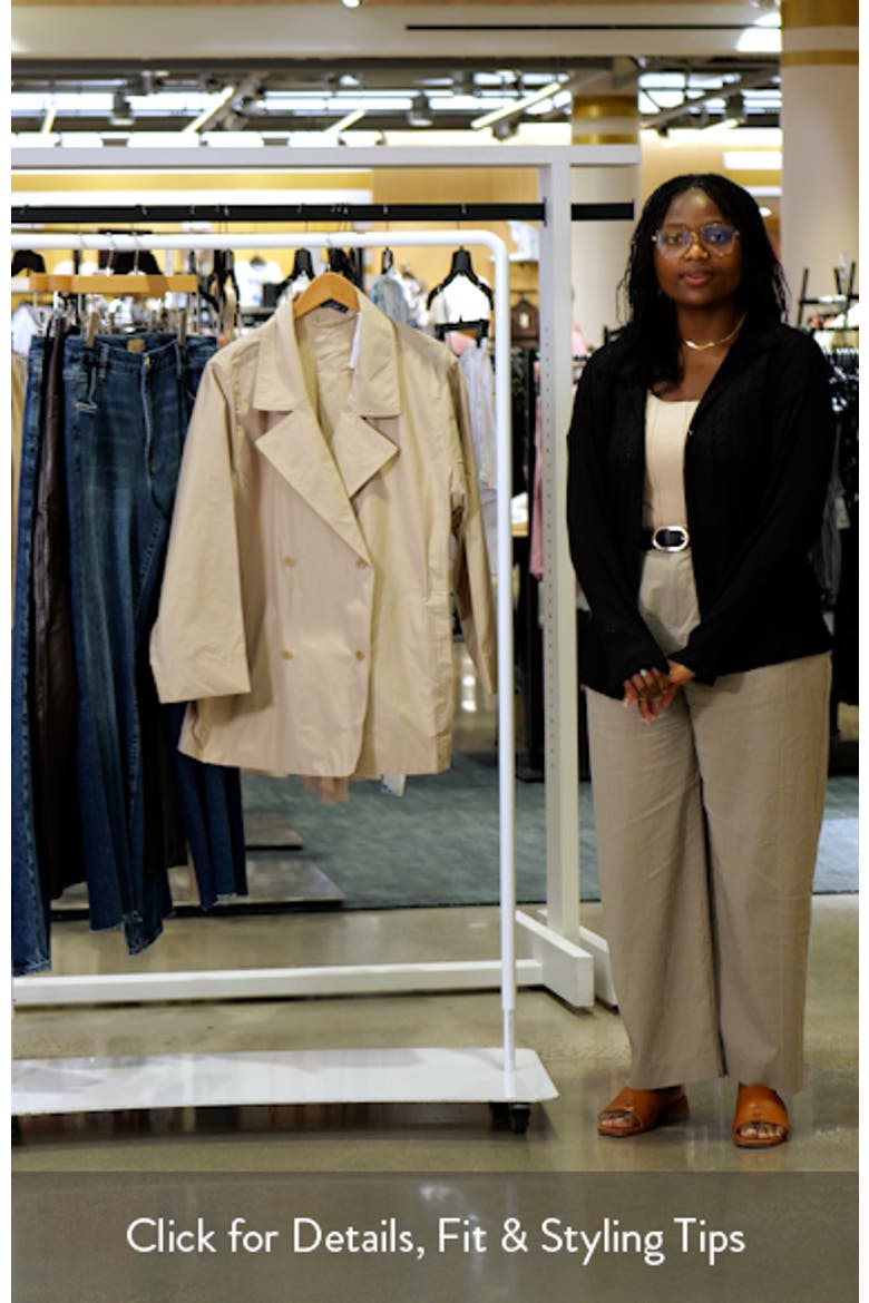 Organic Cotton Blend Crop Trench Coat video