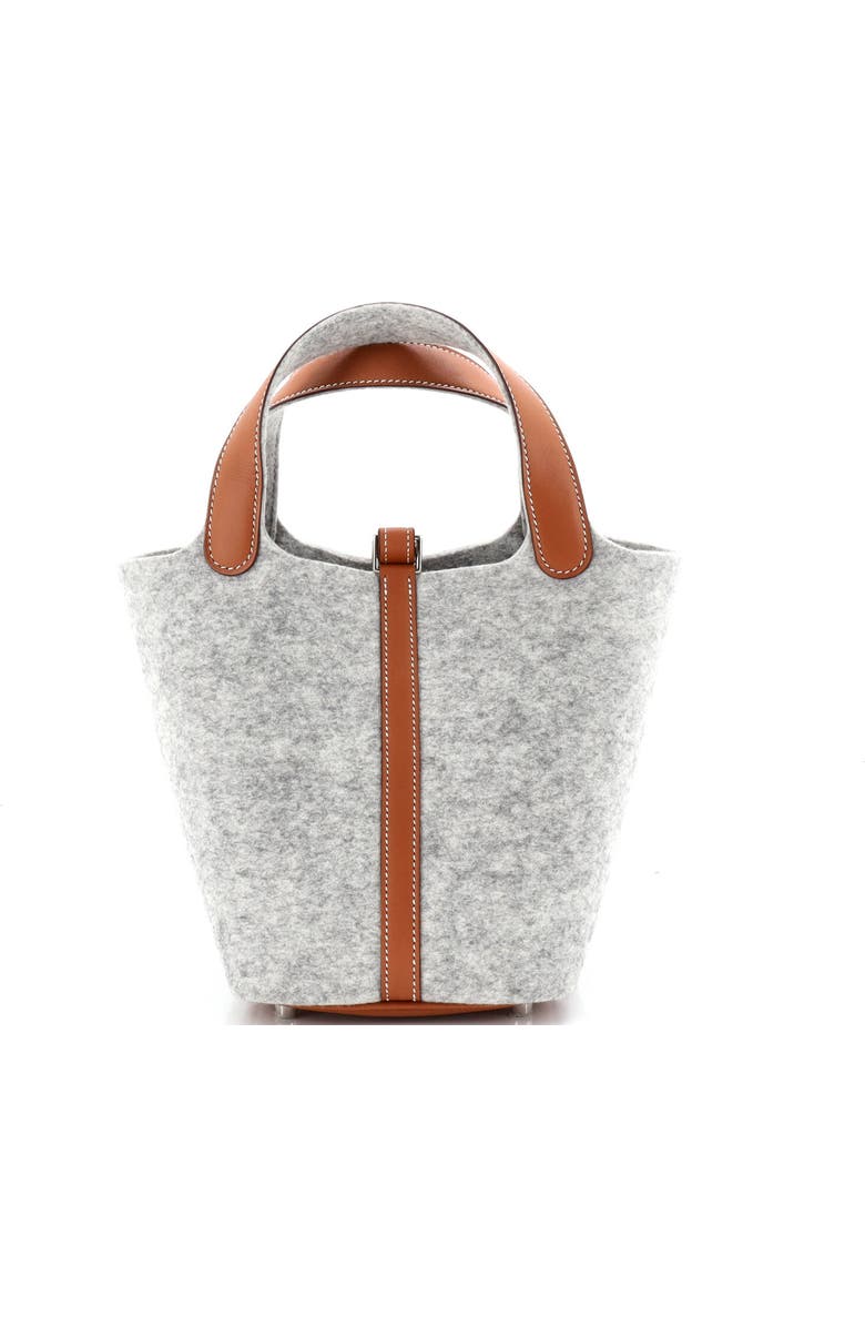 Pre-Owned Hermes Picotin Lock Bag Felt with Leather PM, Alternate, color, Gris Clair